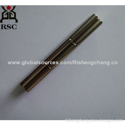 NdFeB magnet, measures D5*25mm, with strong magnetism, used for security and protection